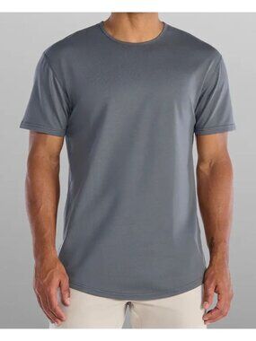 BYLT Drop Cut Short Sleeve BYLT Blend Tee Size L Charcoal Grey